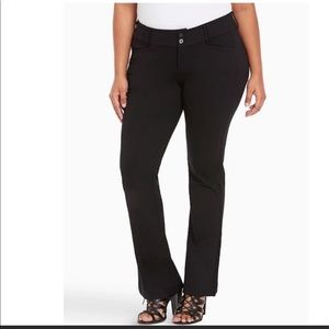 Torrid TROUSER PANT BLACK ALL-NIGHTER PONTE size 10T